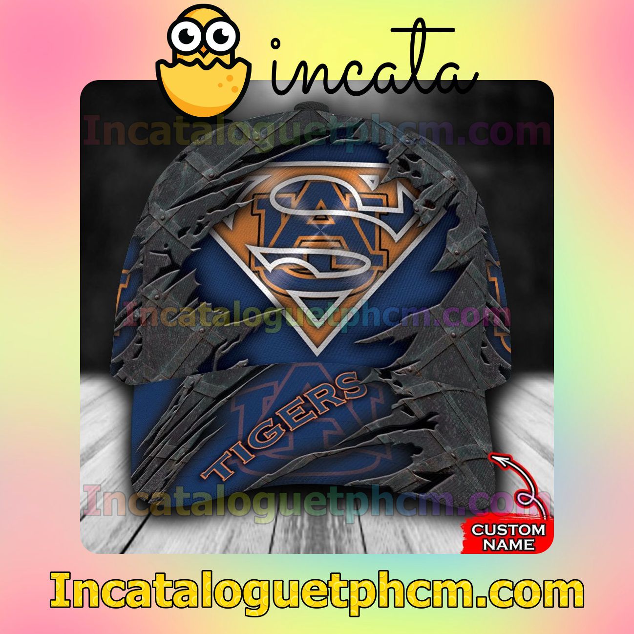 Auburn Tigers Superman NCAA Customized Hat Caps