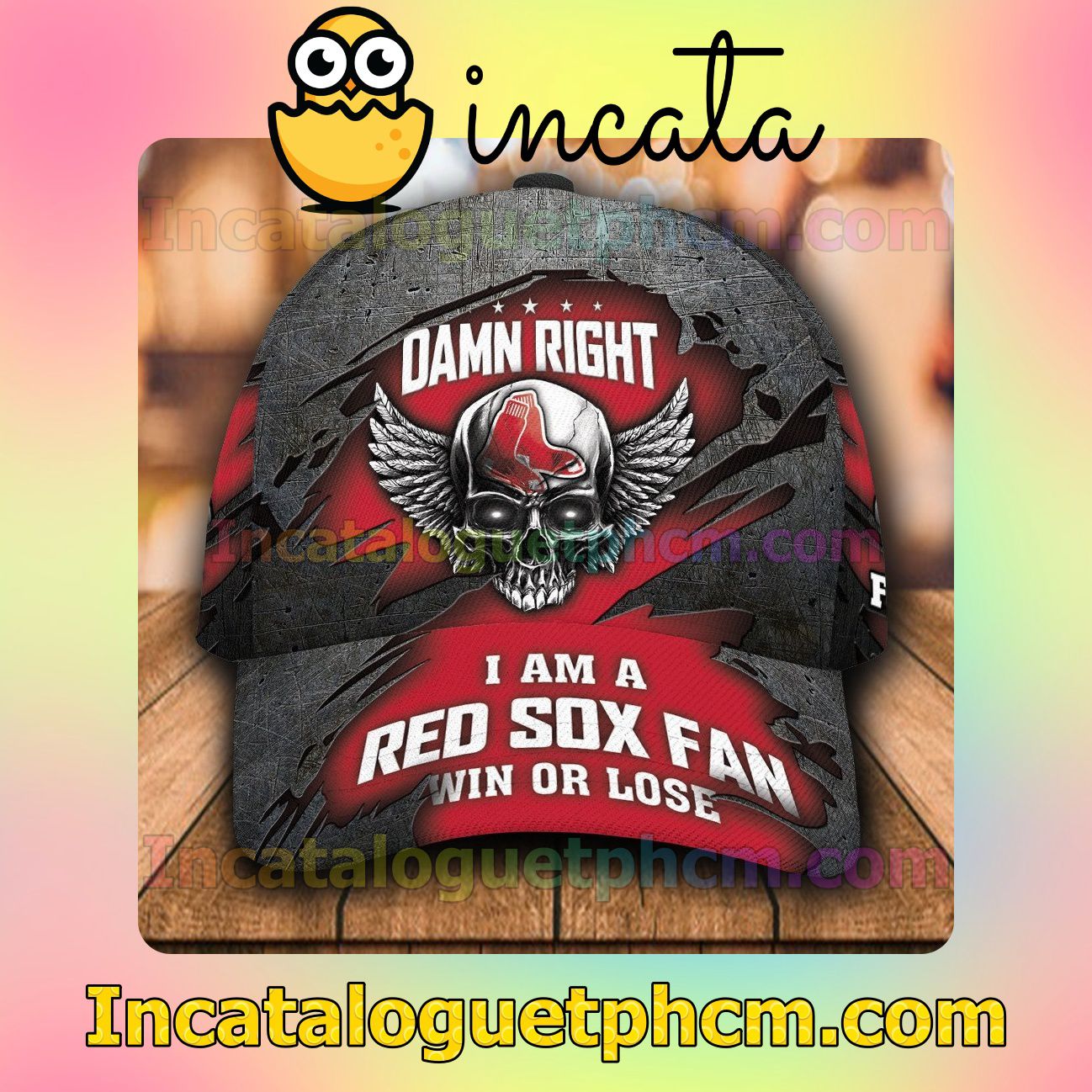 Boston Red Sox Skull MLB Customized Hat Caps
