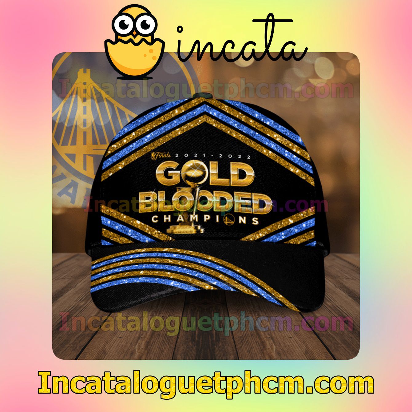 Finals 2021 2022 Gold Blooded Champions Glitter Stripes Classic Hat Caps Gift For Men