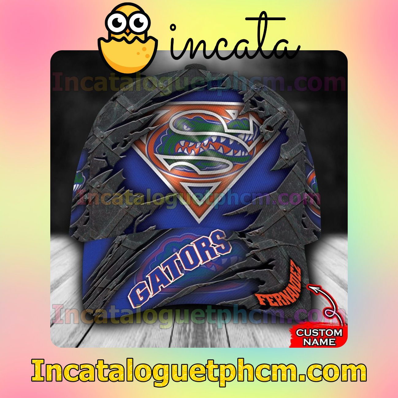Florida Gators Superman NCAA Customized Hat Caps