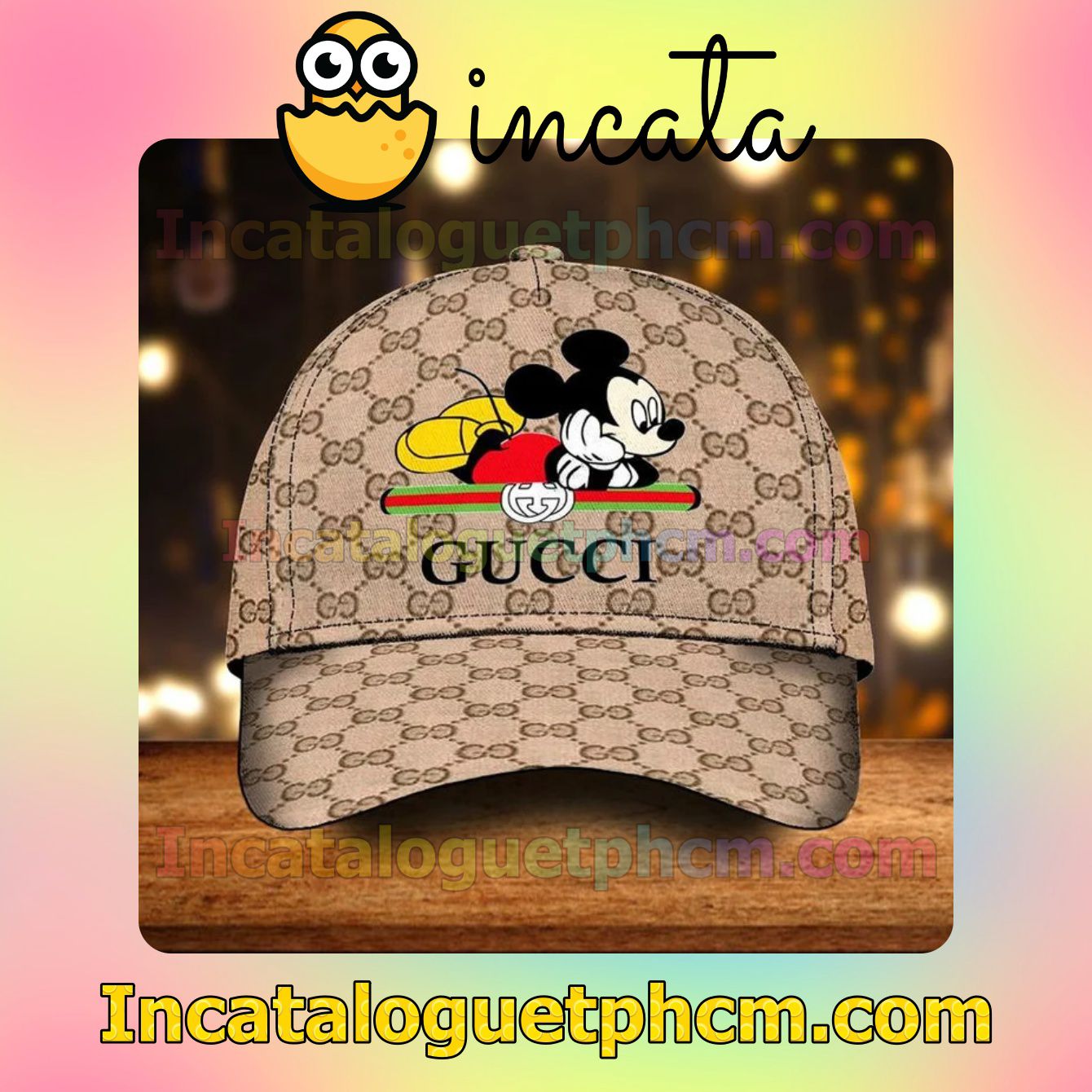 Gucci Mickey Mouse Logo Classic Hat Caps Gift For Men