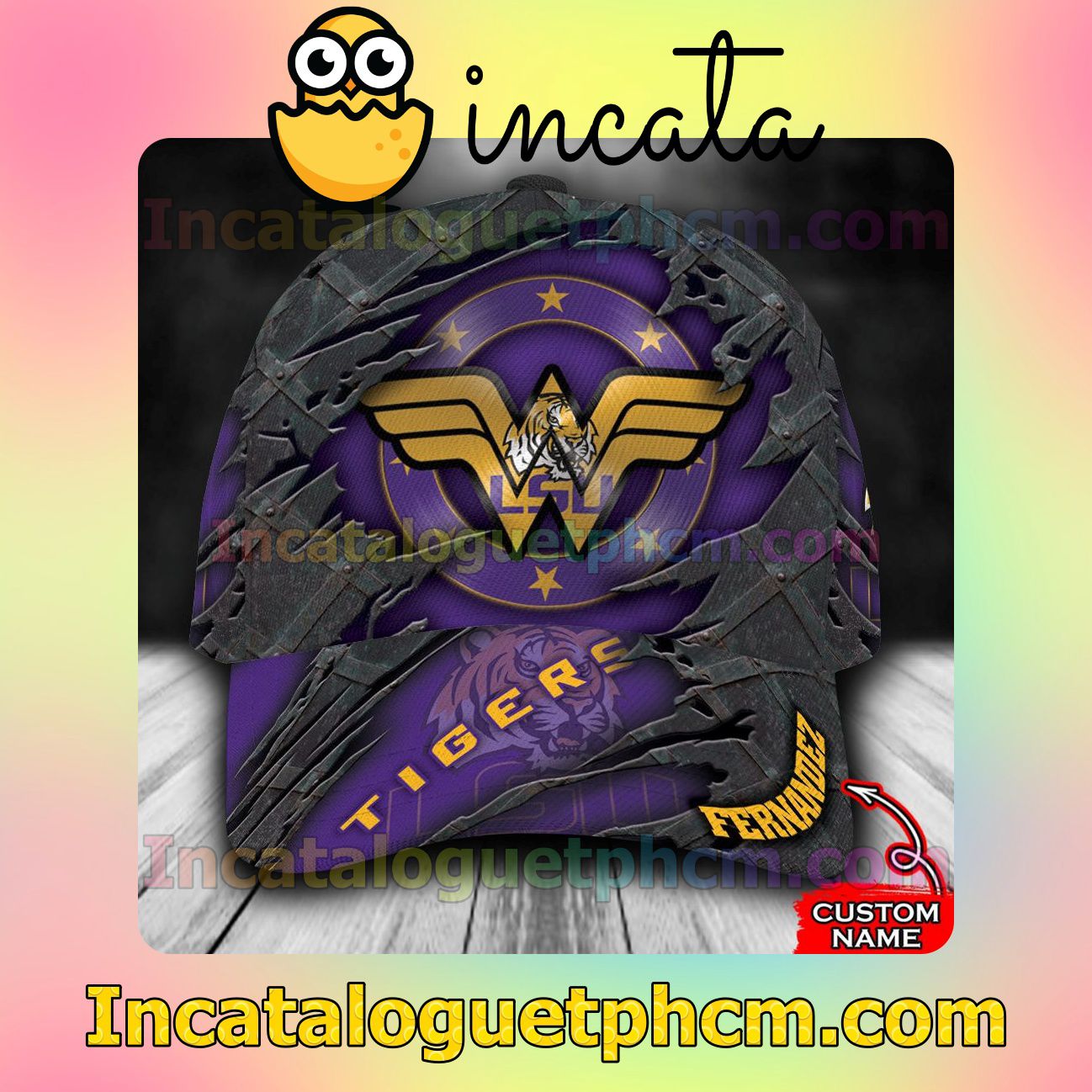 LSU Tigers Wonder Woman NCAA Customized Hat Caps