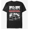 Marvel Deadpool Grayscale Comic Panels T-Shirt
