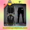 Personalized Adidas Black With Grey Camouflage Zipper Hooded Sweatshirt And Pants