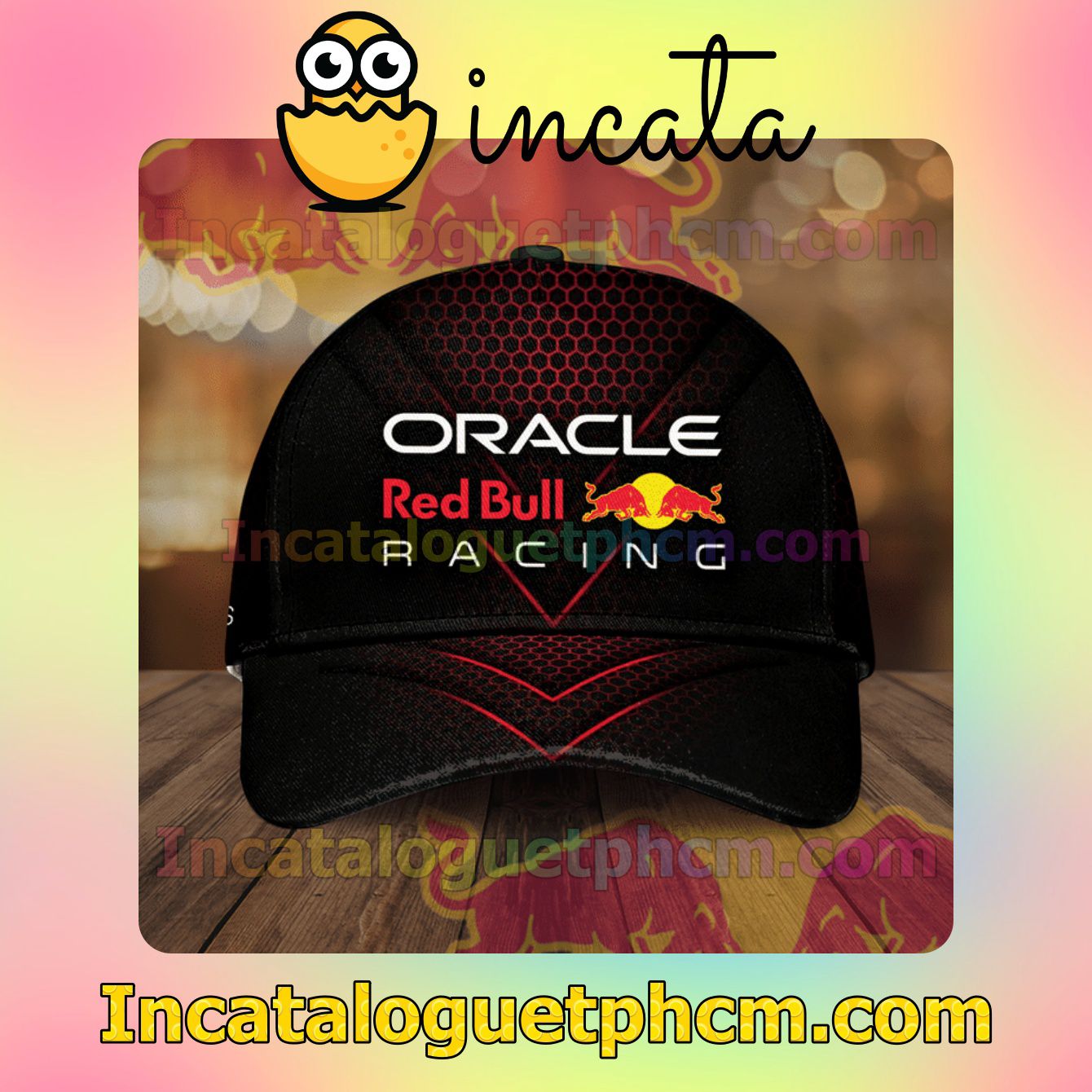 Red Bull Racing Hive Pattern Classic Hat Caps Gift For Men