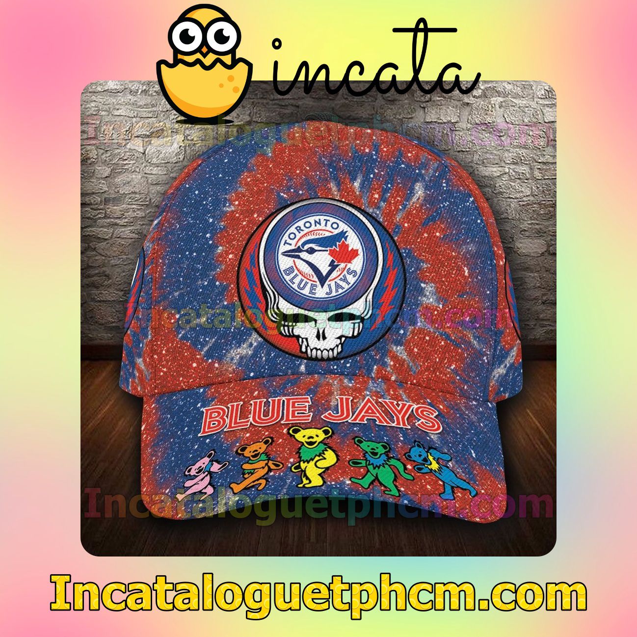Toronto Blue Jays & Grateful Dead Band  MLB Customized Hat Caps