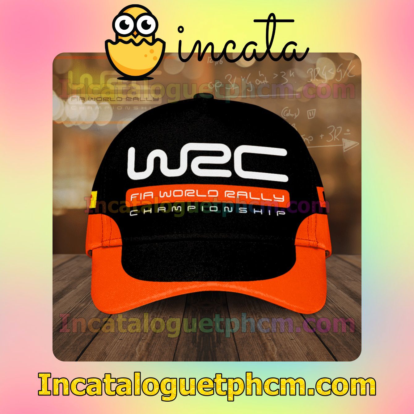 Wrc Fia World Rally Championship Orange And Black Classic Hat Caps Gift For Men