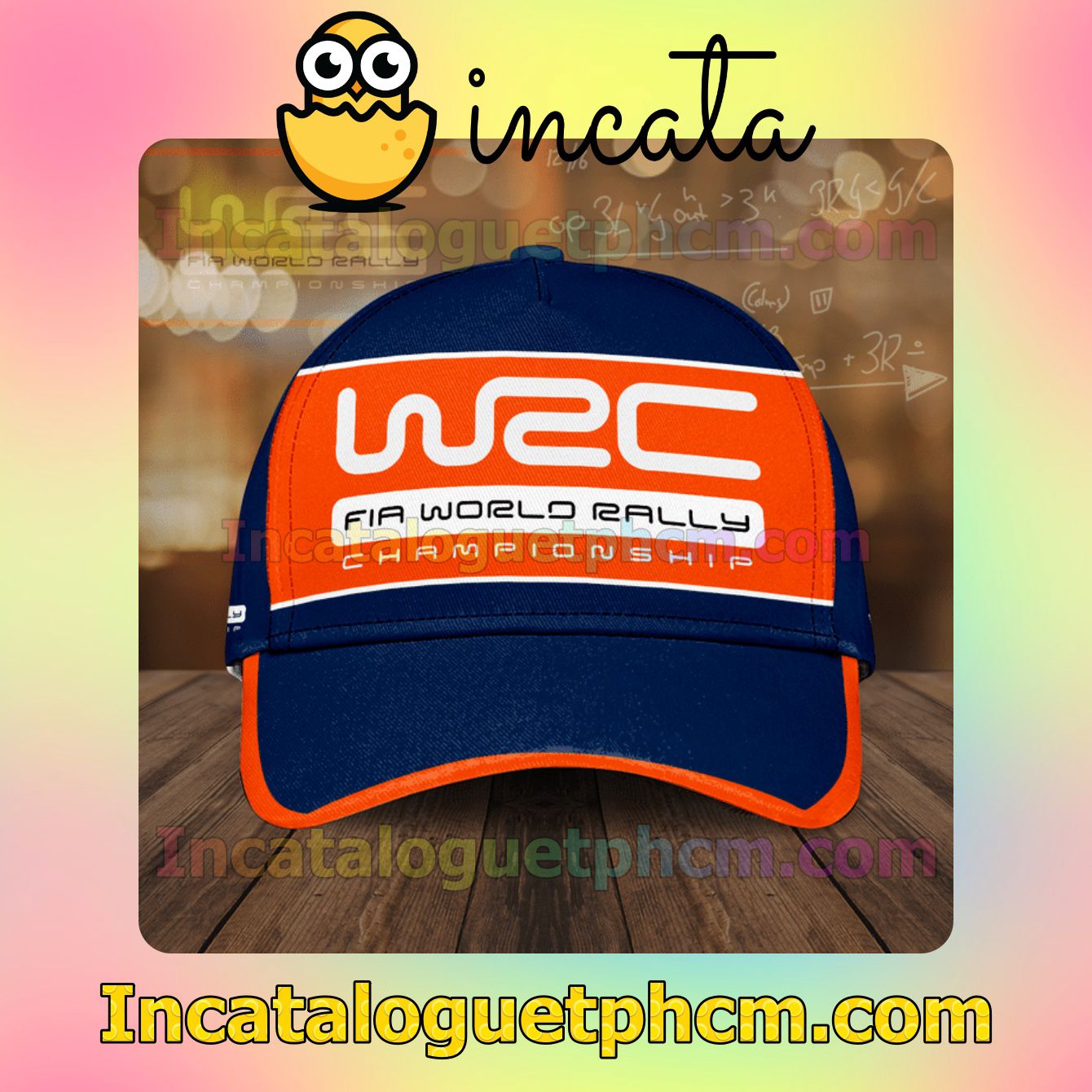 Wrc Fia World Rally Championship Orange And Blue Classic Hat Caps Gift For Men