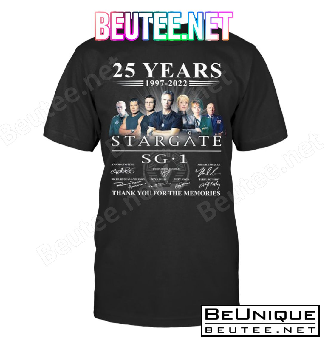 25 Years 1997-2022 Stargate Sg1 Signatures Thank You For The Memories Shirt