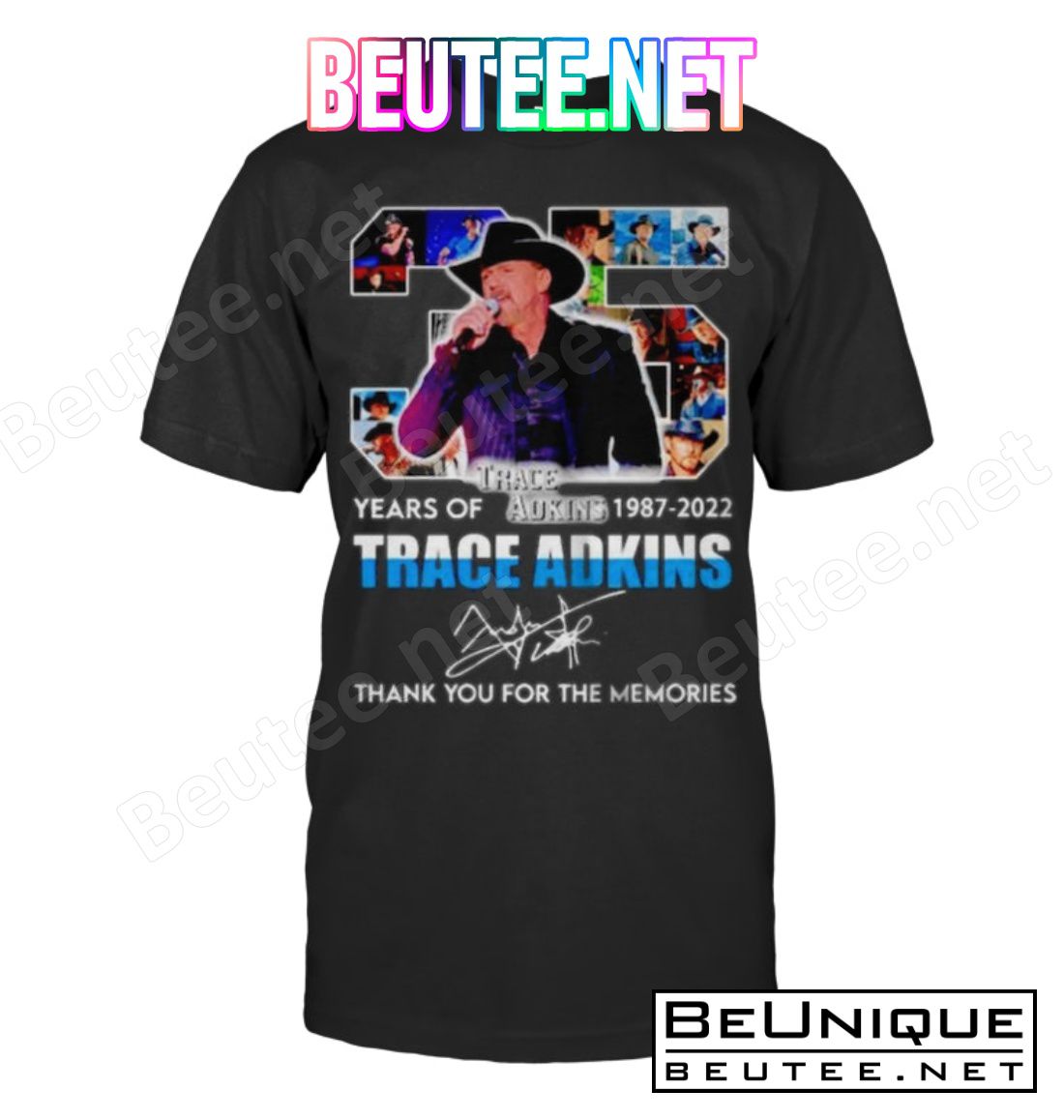 35 Years Of Trace Adkins 1987-2022 Signature Thank You For The Memories Shirt