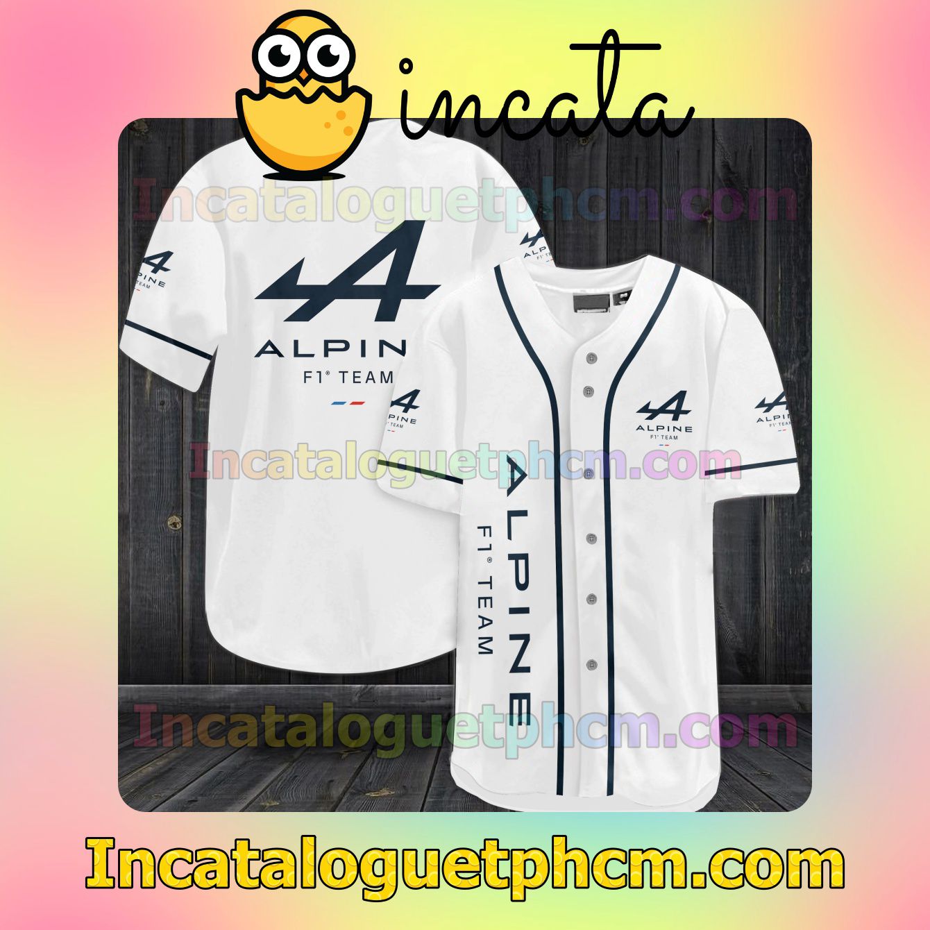 Alpine F1 Team Baseball Jersey Shirt