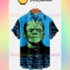 Frankenstein Horror Blue Halloween Idea Shirt