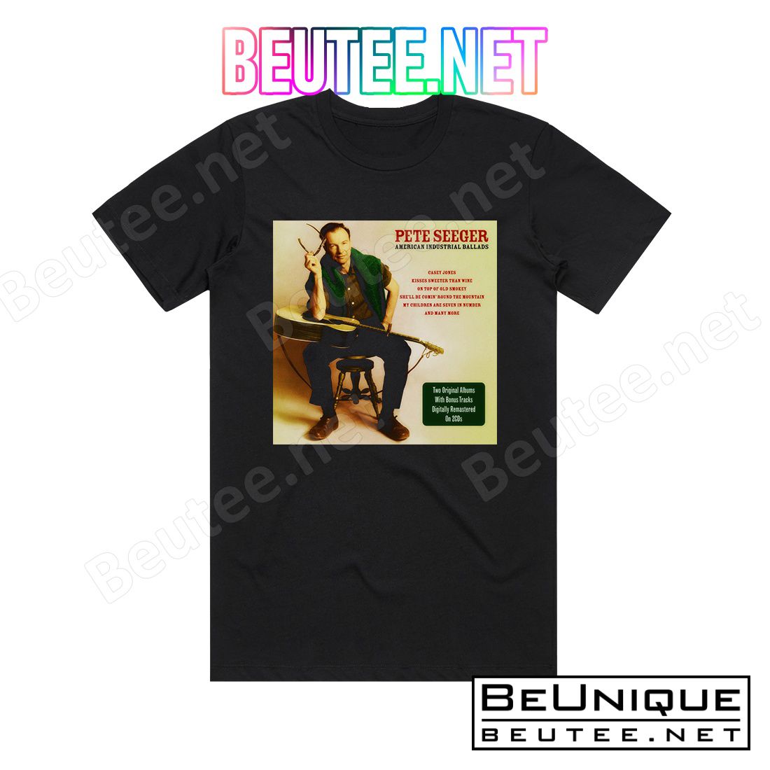 Pete Seeger American Industrial Ballads And More Album Cover T-Shirt