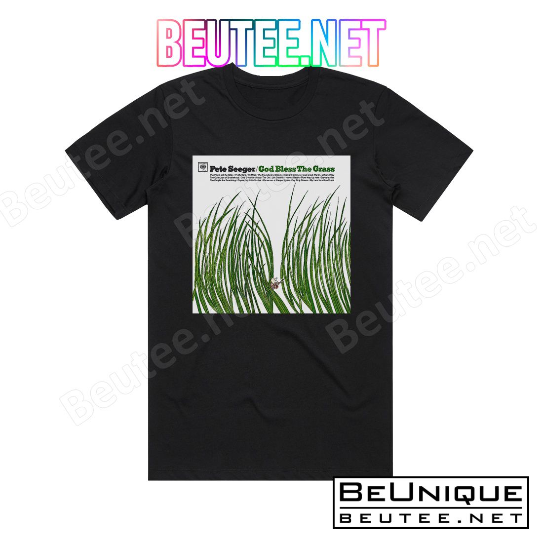 Pete Seeger God Bless The Grass Album Cover T-Shirt