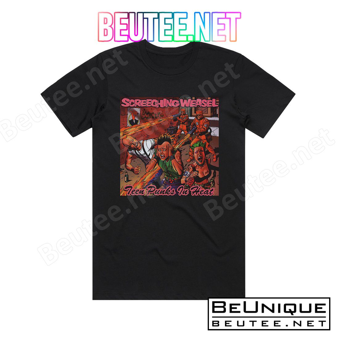 Screeching Weasel Teen Punks In Heat Album Cover T-Shirt