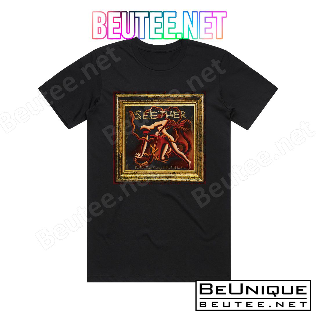 Seether Holding Onto Strings Better Left To Fray Album Cover T-Shirt
