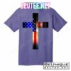A christian cross comprised of the American Flag T-Shirts Tank Top