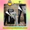 Adidas Logo Mix Color Black Grey And White Zipper Hooded Sweatshirt And Pants