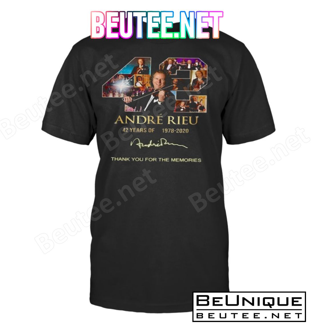 André Rieu 42 Years Of 1978-2020 Signature Thank You For The Memories Shirt