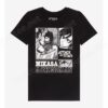Attack On Titan Mikasa Monochrome Manga Panel Girls T-Shirt