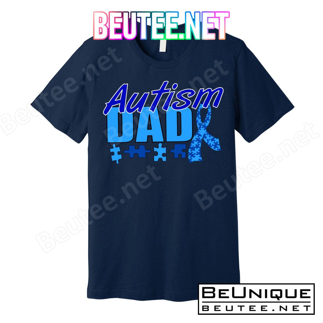 Autism Dad Awareness Ribbon T-Shirts