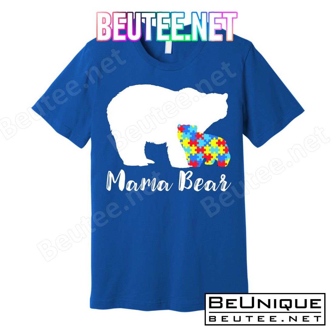 Autism Mama Bear T-Shirts Tank Top