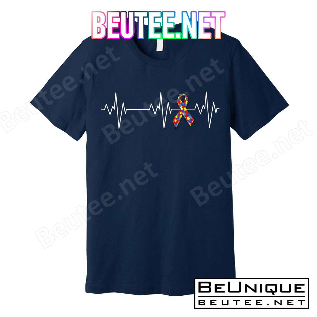 Autism Ribbon Heartbeat Pulse T-Shirts