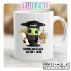 Baby Yoda Senior 2022 Now I Am Graduation Mug