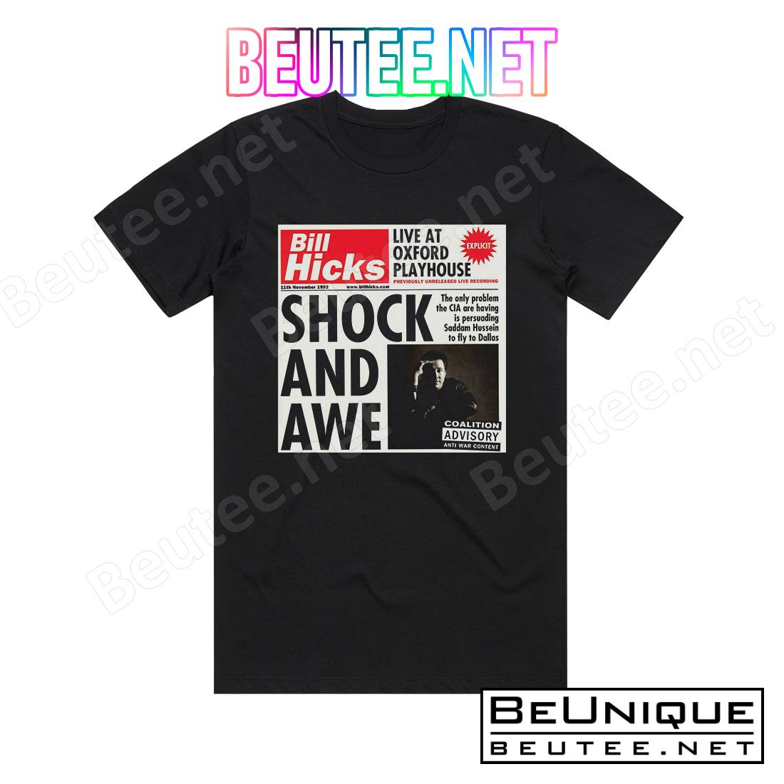 Bill Hicks Shock And Awe Album Cover T-Shirt