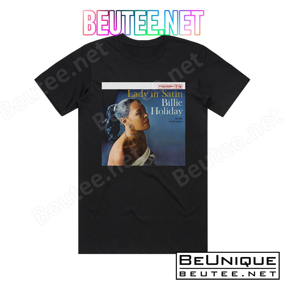 Billie Holiday Lady In Satin 2 Album Cover T-Shirt