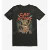 Cat Attack Black T-Shirt