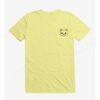 Cat Minimalist Pictogram Corn Silk Yellow T-Shirt