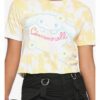 Cinnamoroll Yellow Tie-Dye Girls Crop T-Shirt