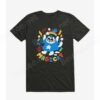 Colorful Magicat Cat Black T-Shirt
