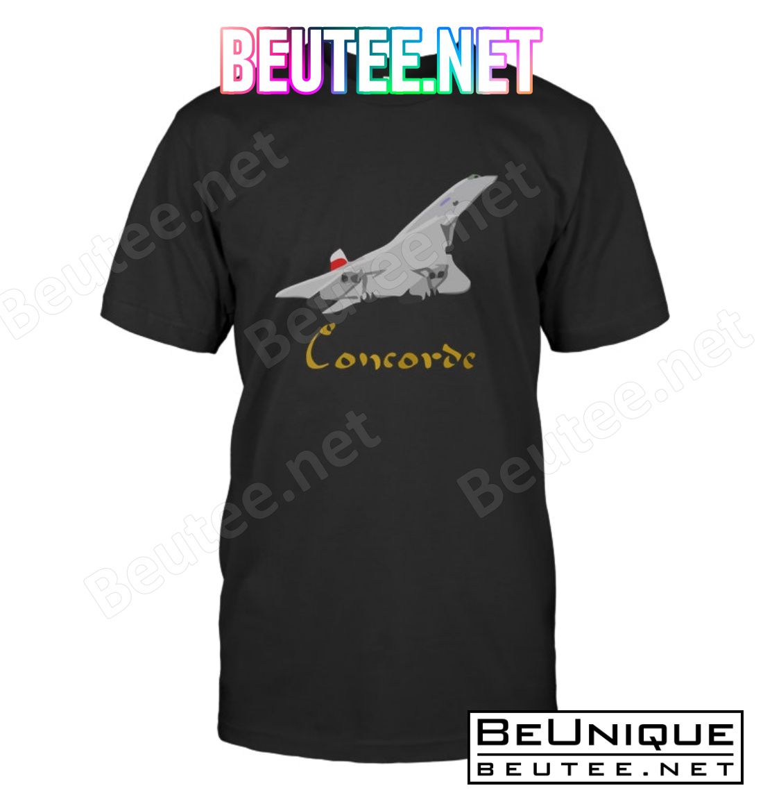 Concorde Art Text And Plane Shirt