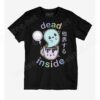 Dead Inside Coffee Boyfriend Fit Girls T-Shirt By Kawaii Krypt