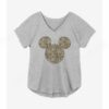 Disney Mickey Mouse Animal Print Logo T-Shirt