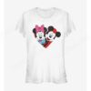 Disney Mickey Mouse Mickey Minnie Heart Girls T-Shirt