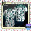 Dive Lovers At 30 Feet My Therapy Begins Green Tropical Floral White Summer Shirts