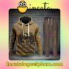Eagle American Flag Louis Vuitton Light And Dark Brown Zipper Hooded Sweatshirt And Pants