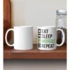 Eat Sleep Wordle Repeat Coffee Mug
