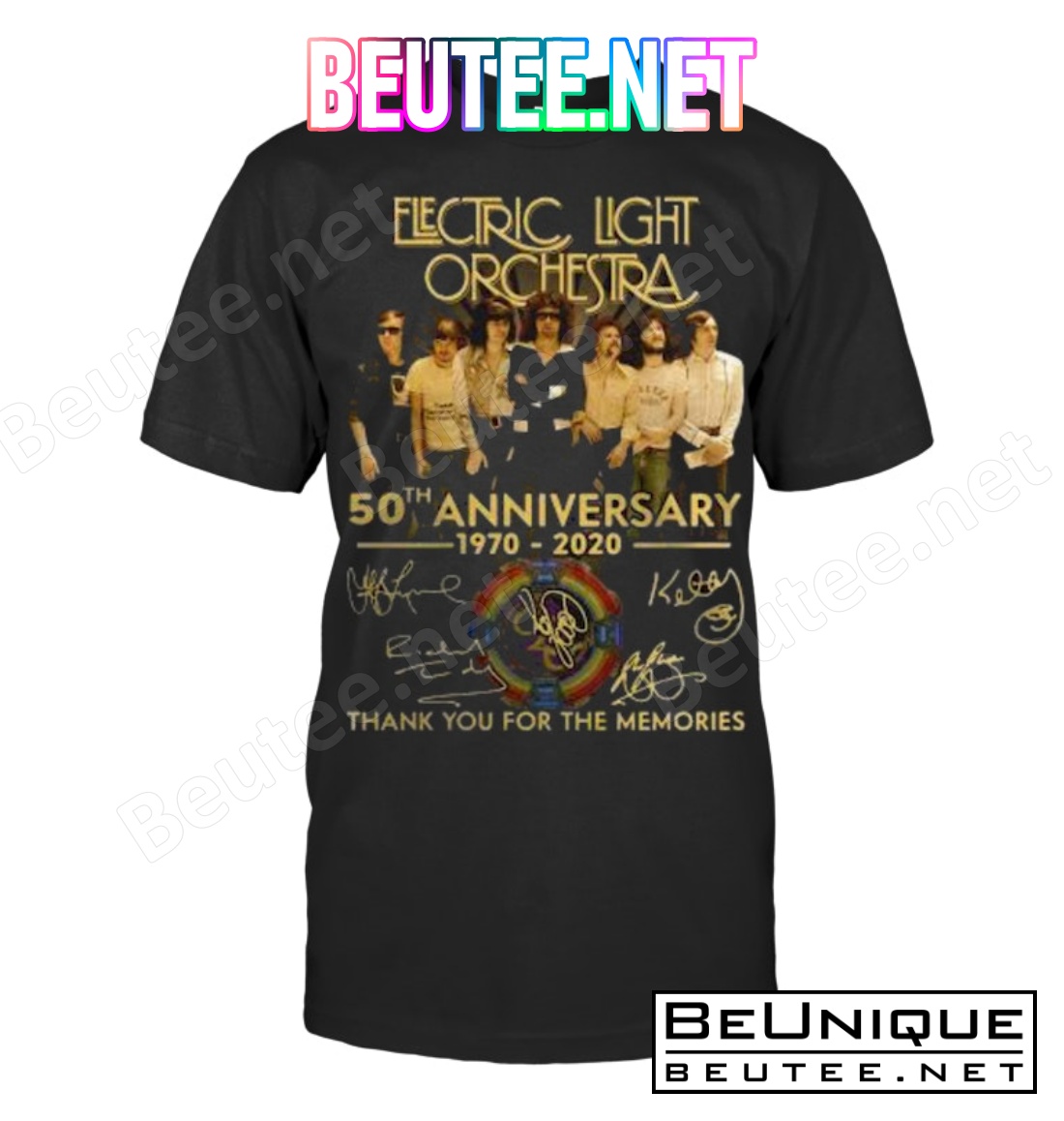Electric Light Orchestra 50th Anniversary 1970-2020 Signatures Thank You For The Memories Shirt Hoodie