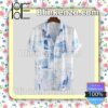 Fashion Funny Printed White And Blue Summer Shirts