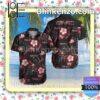 Gmc Red Tropical Floral Black Summer Shirts