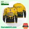 Gucci Bee Black And Yellow Knitted Ugly Sweater Christmas