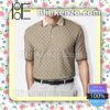 Gucci Monogram With Stripes Highlight Embroidered Polo Shirts