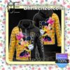 Gucci With Minnie Mouse Black And Yellow Full-Zip Hooded Fleece Sweatshirt