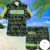 Guccighost Graffiti Blue Hawaiian Shirt And Beach Shorts