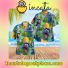 Herry Monster Sesame Street The Muppet Tropical Pineapple Short Sleeve Shirt