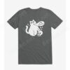 I Love Skulls Cat Asphalt Grey T-Shirt